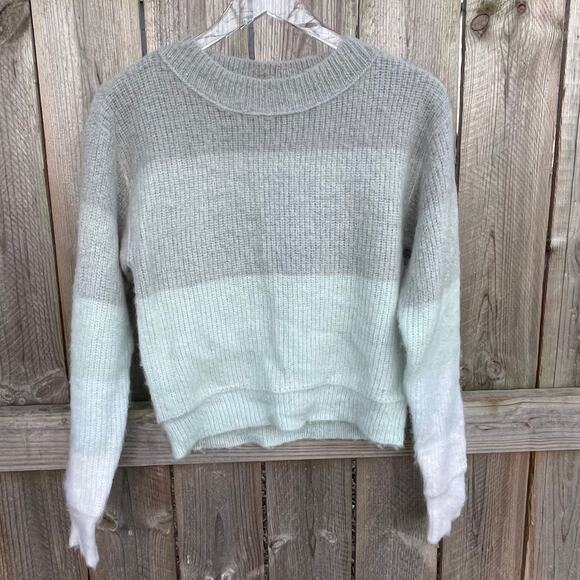 Free People Women Autumn Sky Pullover Sweater Crew Neck Gray Blue Size XS NWT - Picture 1 of 11